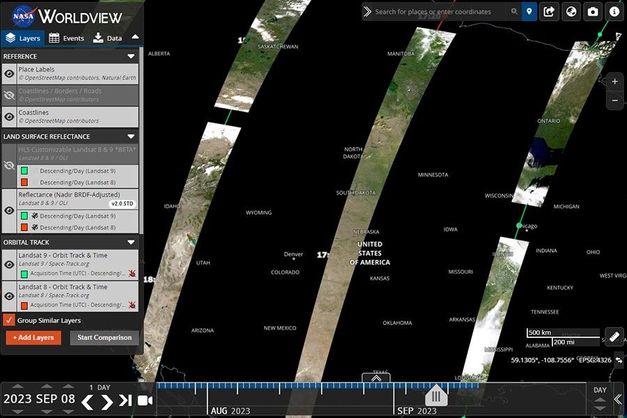 A screenshot of the Worldview Tool.