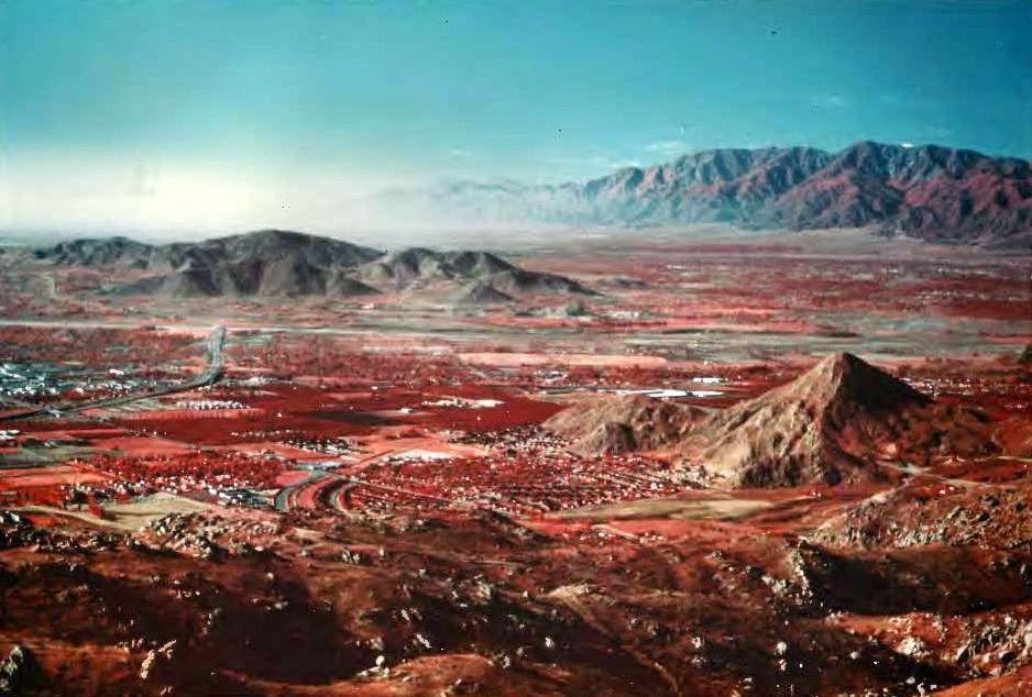 An infrared image taken by MSS showing Panamint Valley in eastern California.