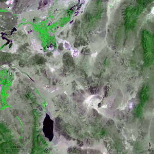 Landsat 1 image showing the Fallon, Nevada area