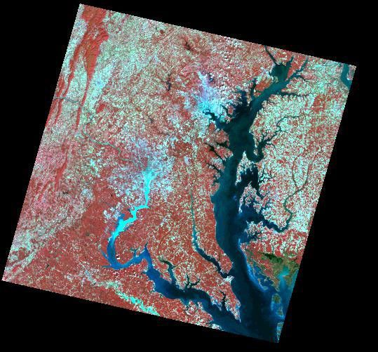 Tri-Decadal MSS Single Scene - Washington DC and Baltimore, MD Area
