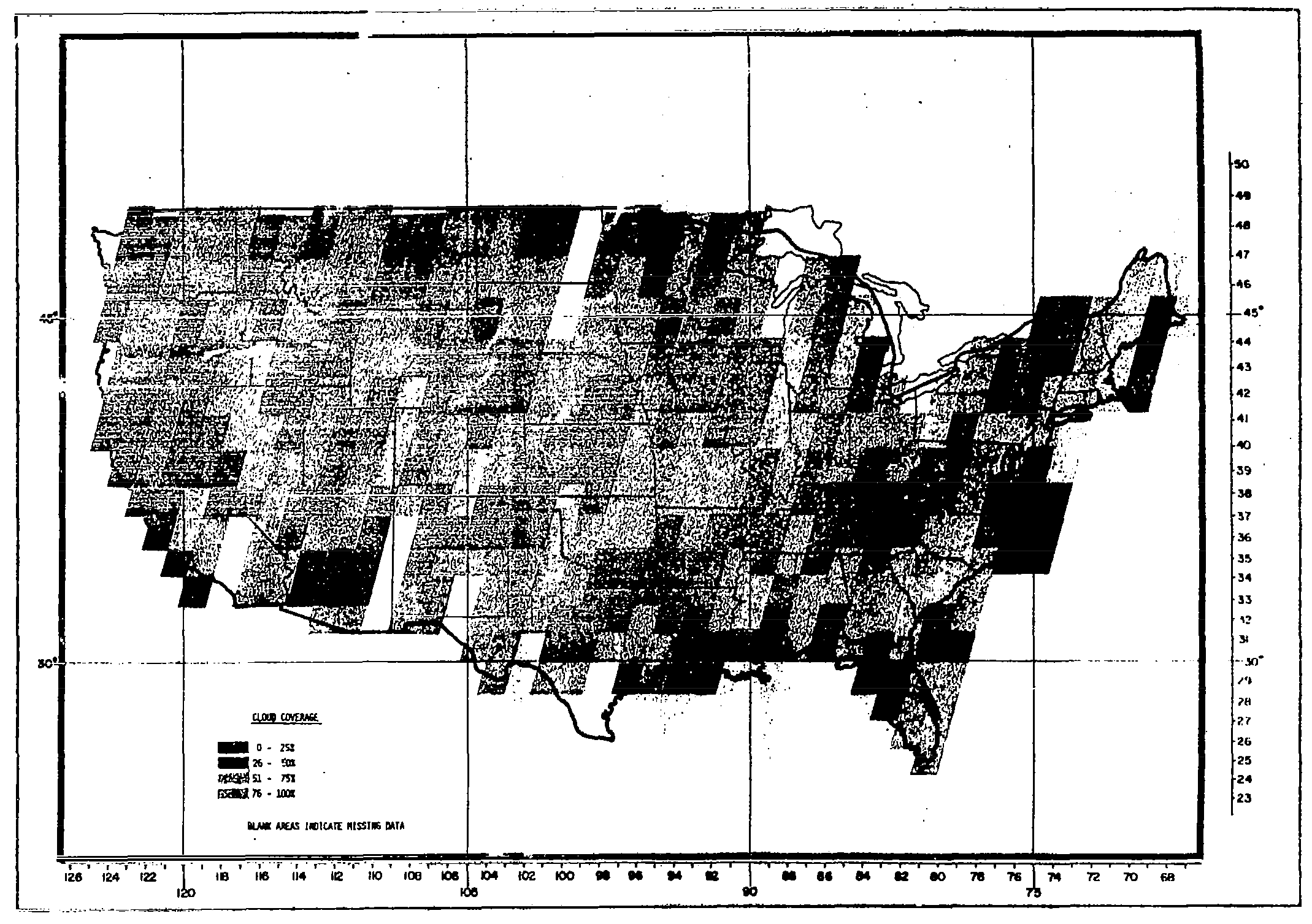 Sample Continental U.S. Outline Map.
