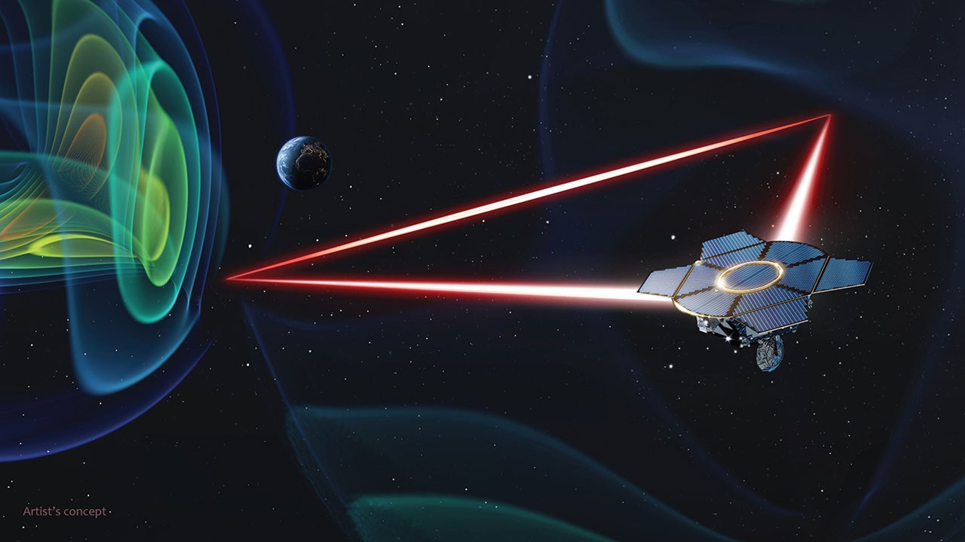 Artist’s concept of the LISA constellation