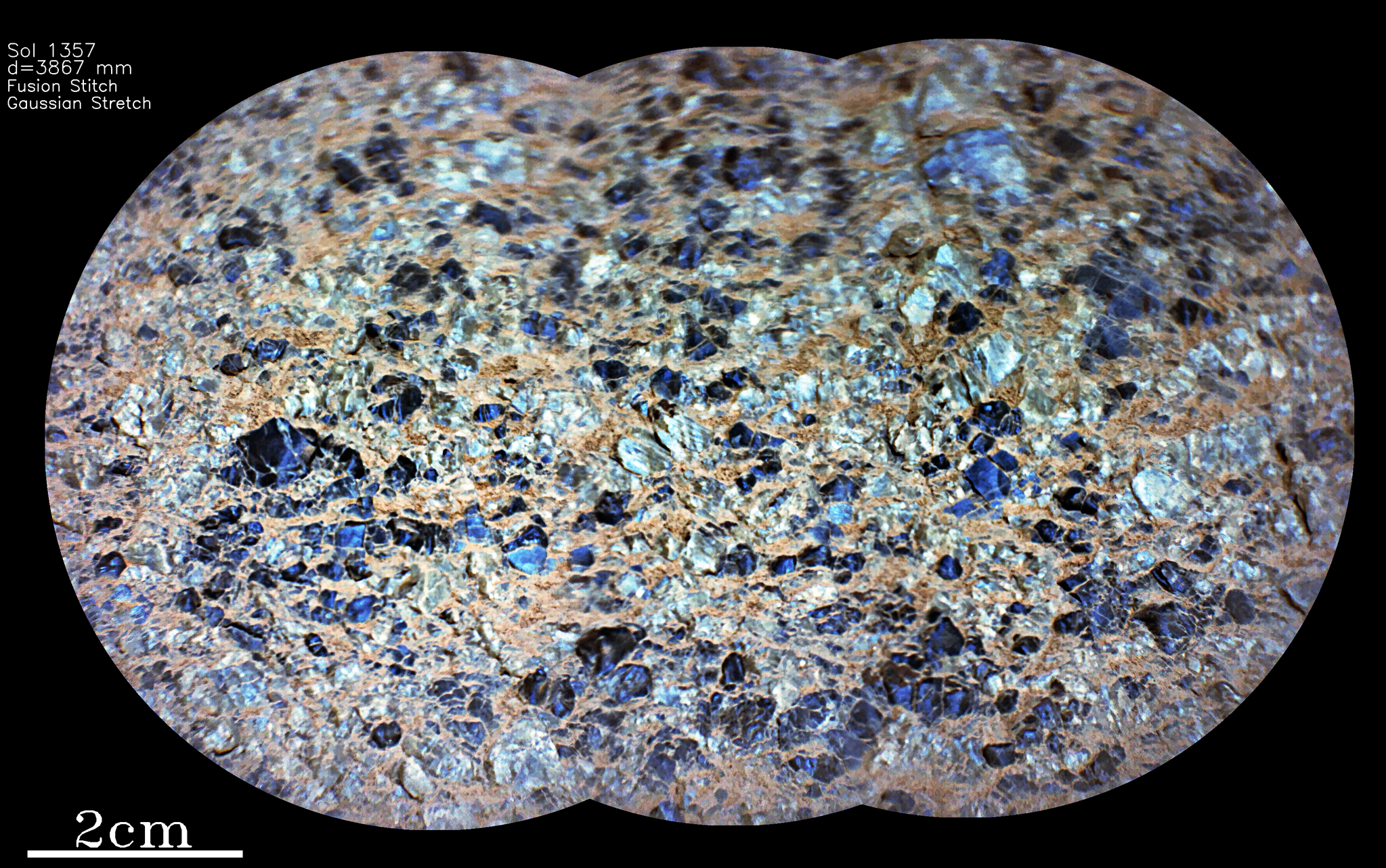 SuperCam Remote Micro-Imager (RMI) mosaic shows part of the target “Duran,”