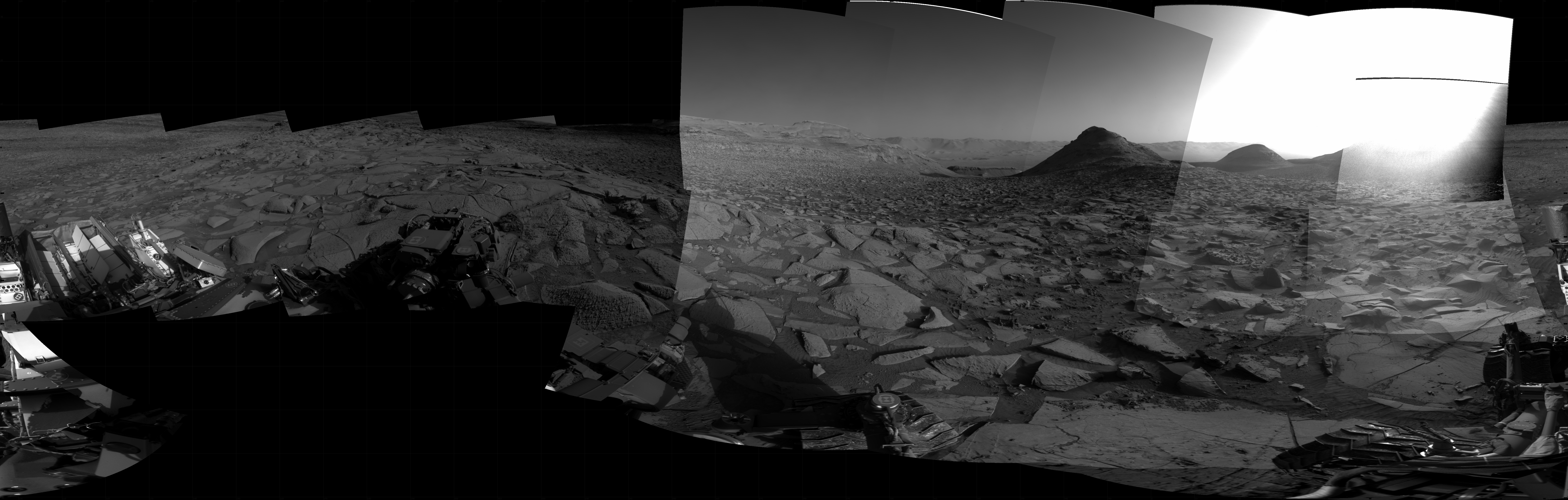 seam-corrected mosaic provides a 360-degree cylindrical projection panorama of the Martian surface