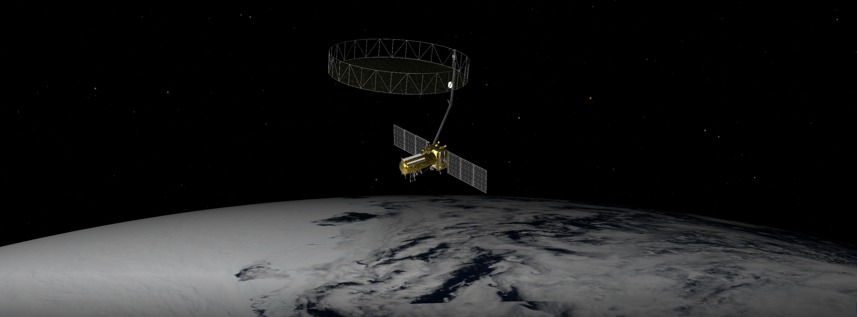 The NISAR spacecraft, depicted here in an artist’s concept, will launch from India.