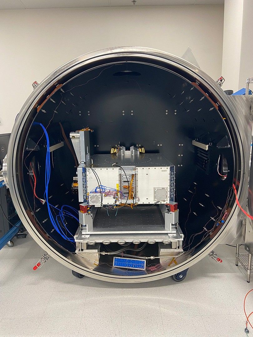 Image of Pandora bus in TVAC chamber