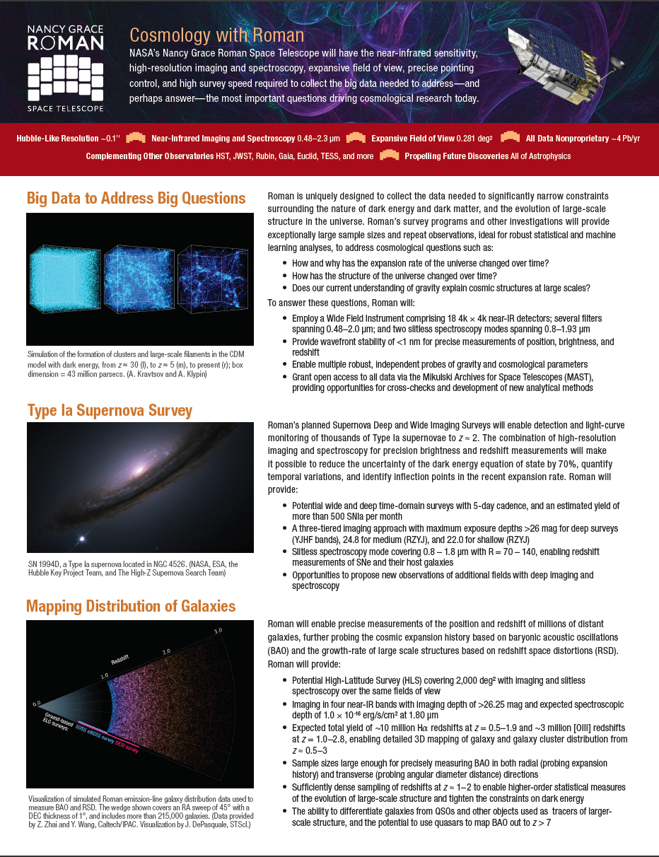 Cosmology with Roman - Nancy Grace Roman Space Telescope - June 2021