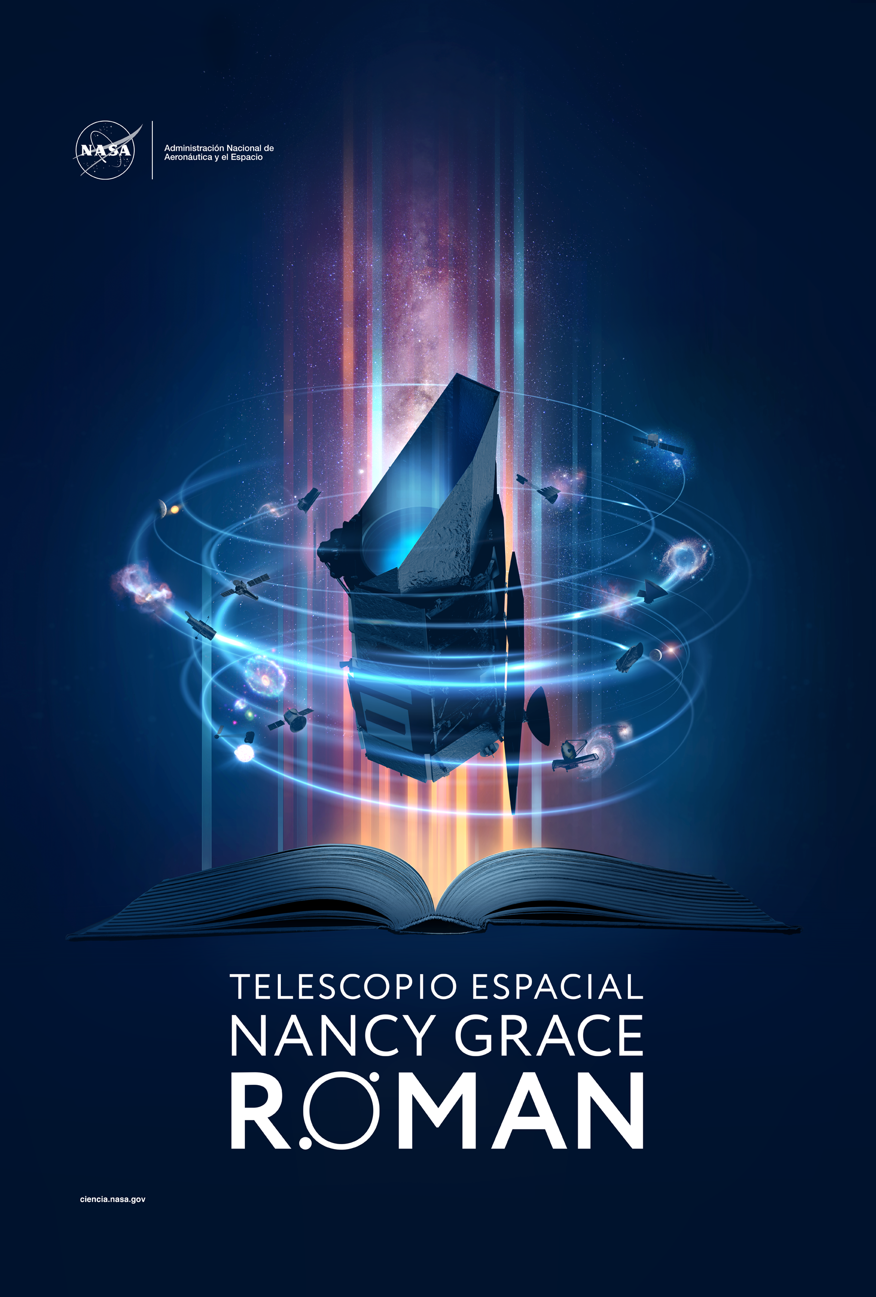 Póster del telescopio espacial Nancy Grace Roman