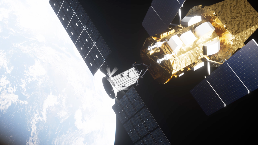 Illustration of the LINK and Swift satellites