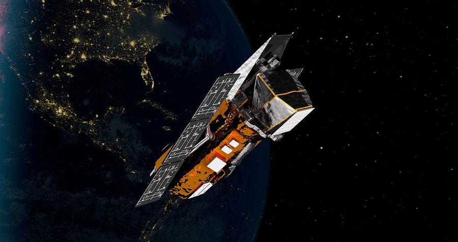 Artist’s concept of Swift in orbit above Earth’s night side