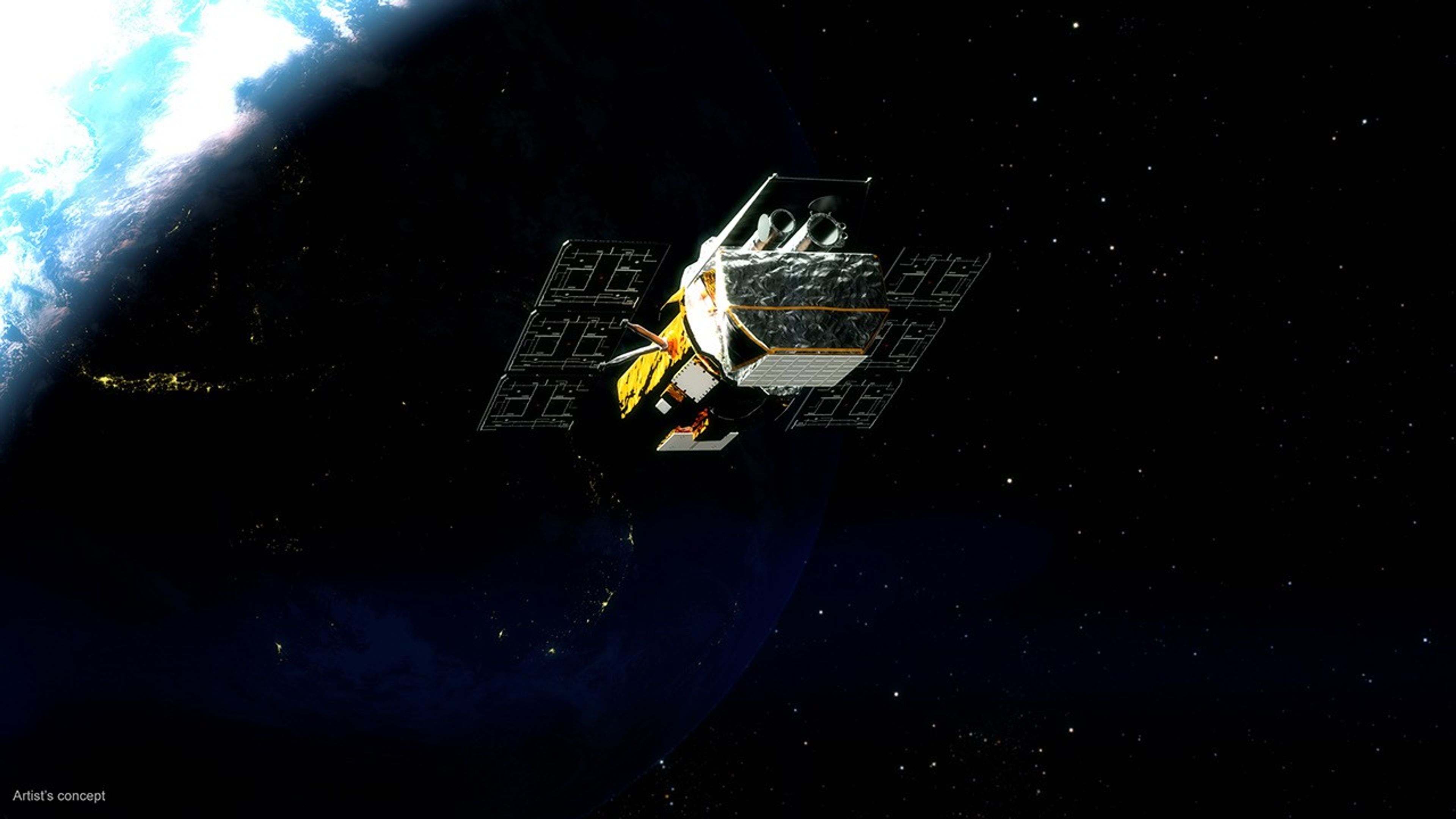 Swift orbits above Earth in this artist's concept.