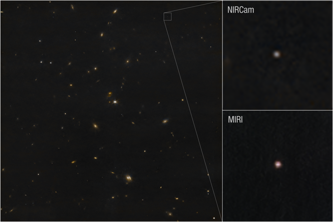 Images of asteroid 2024 YR4 as seen by the Webb telescope.