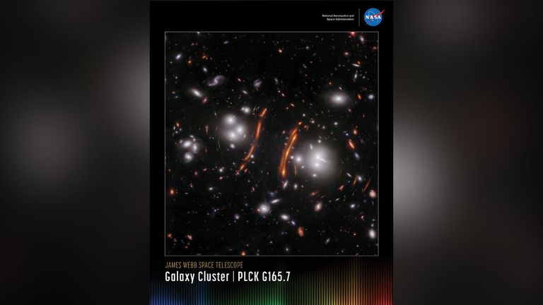 Plck Galaxy Cluster PLCK G165.7 Mini Poster - NASA Science