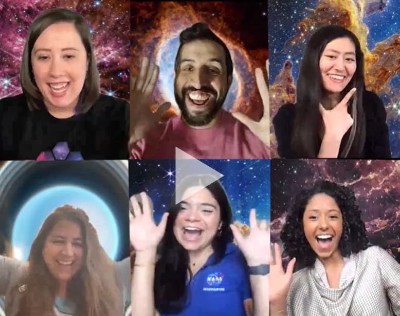 a six panel image of some of the members of the Webb Social Media Team