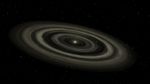 Rings of debris around a star