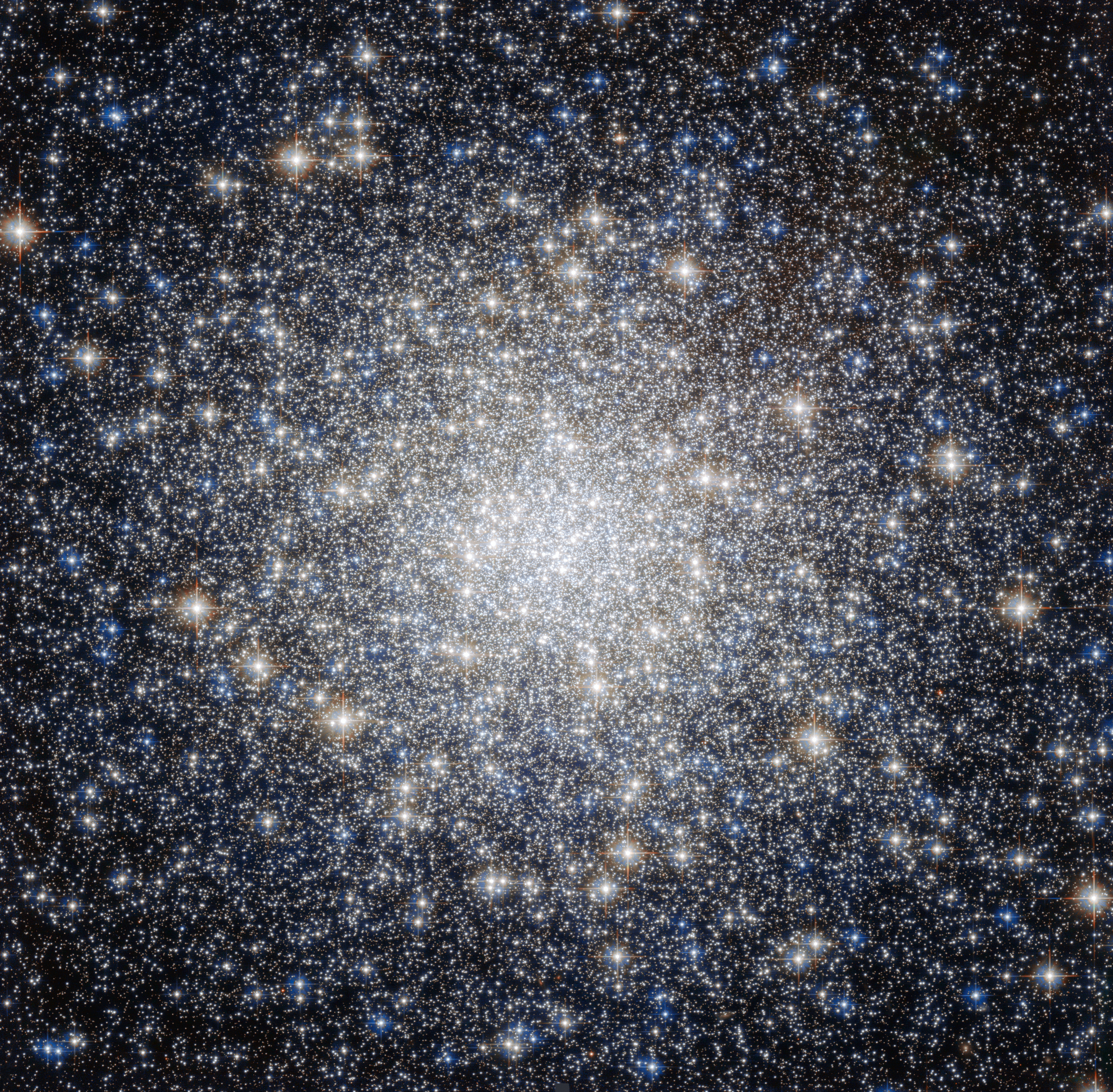 Telescope image of thousands of white stars on a black background.