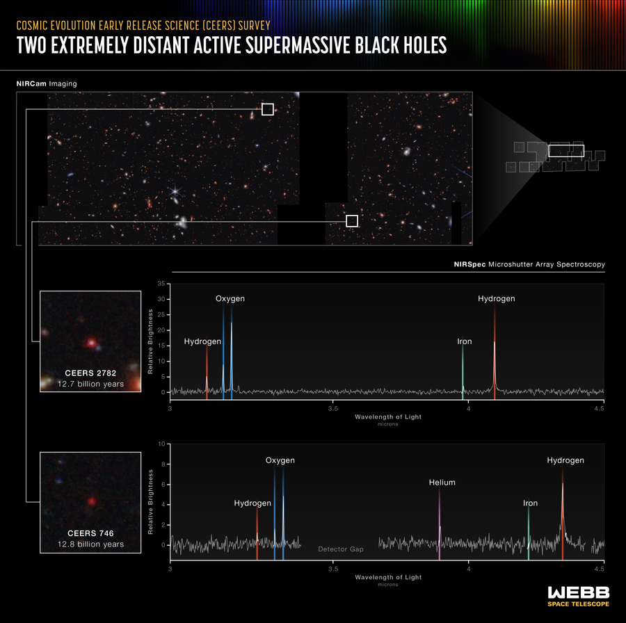 Two Extremely Distant Active Supermassive Black Holes (NIRSpec MSA ...