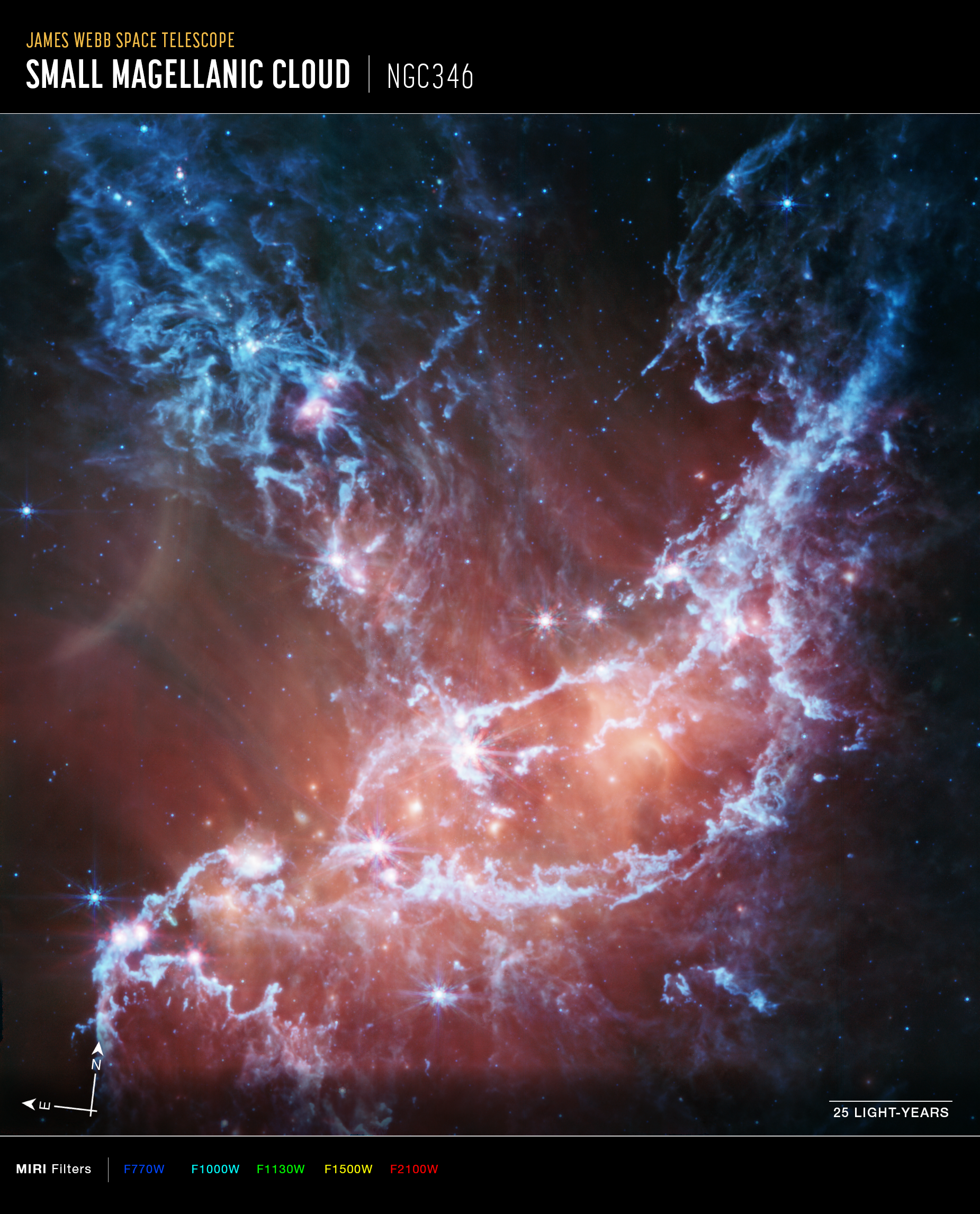 4個　nasa NGC 346 (NIRCam Image) | Webb