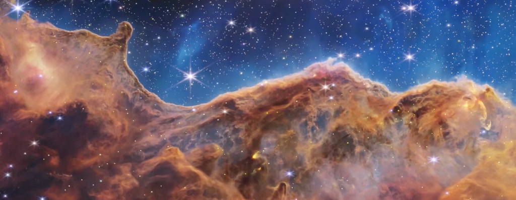 New Visualization From NASA’s Webb Telescope Explores Cosmic Cliffs