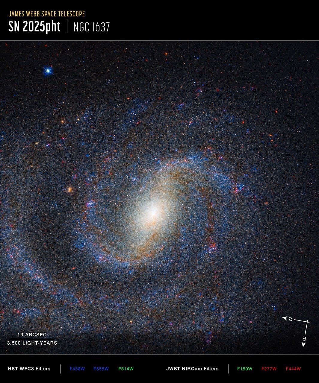 NGC 1637 Compass Image