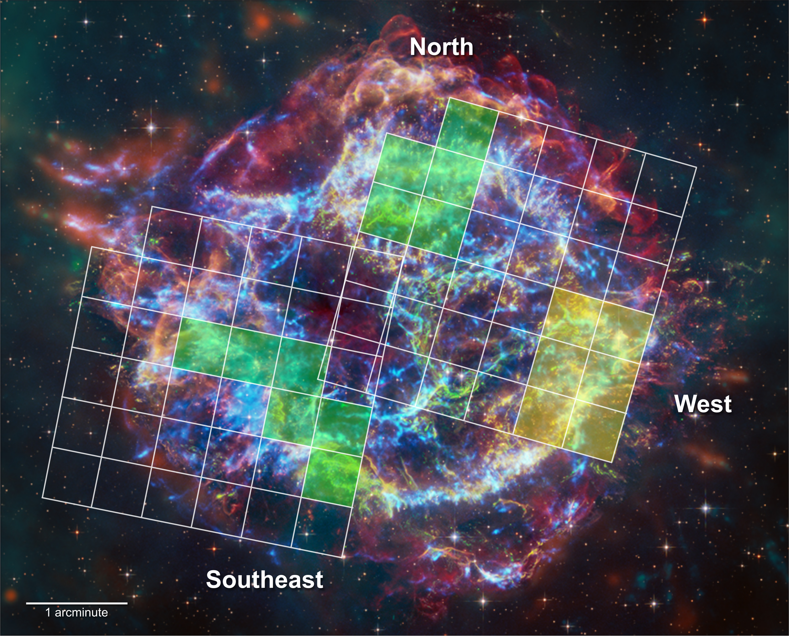 The Cassiopeia A supernova remnant with the XRISM Resolve fields of view