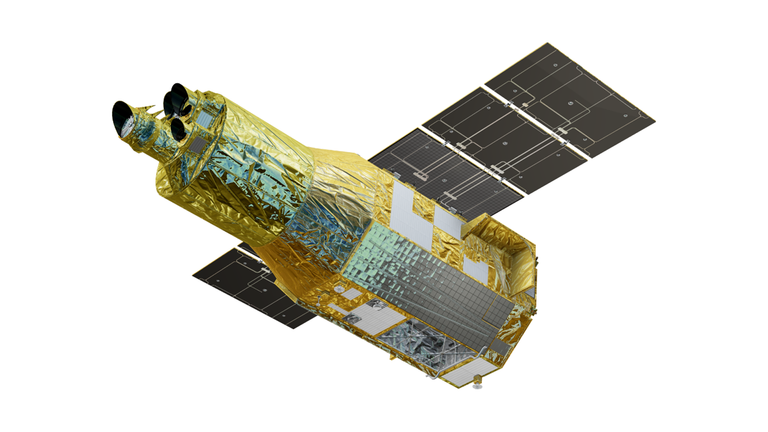 Artist’s concept of the XRISM spacecraft