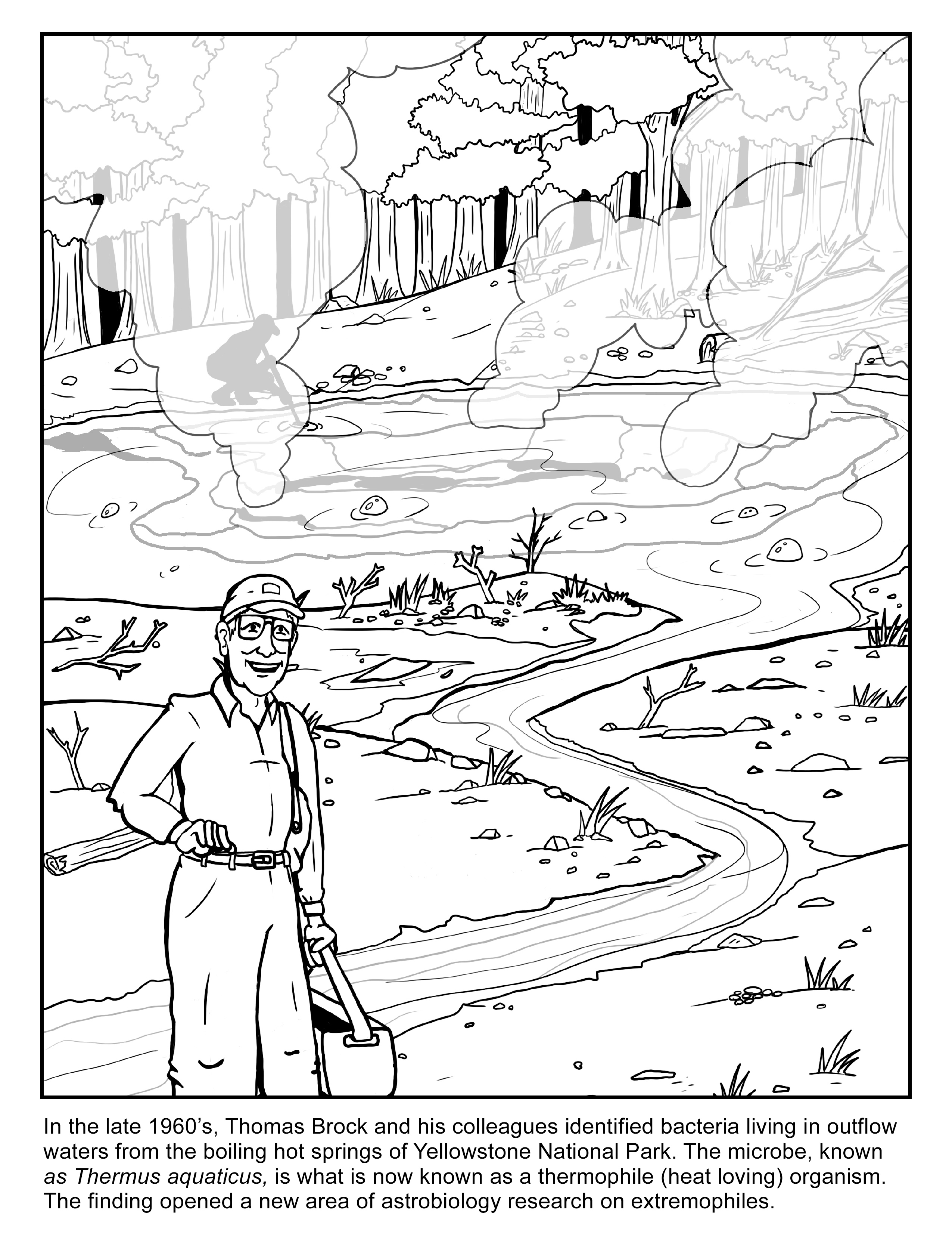 In the late 1960’s, Thomas Brock and his colleagues identified bacteria living in outflow waters from the boiling hot springs of Yellowstone National Park. The finding opened a new area of astrobiology research on extremophiles.