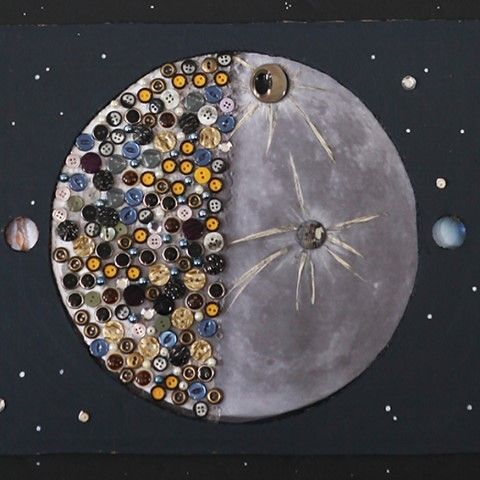 Artwork of the Moon with buttons.