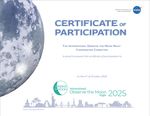 Image of Certificate of Participation for International Observe the Moon Night 2025