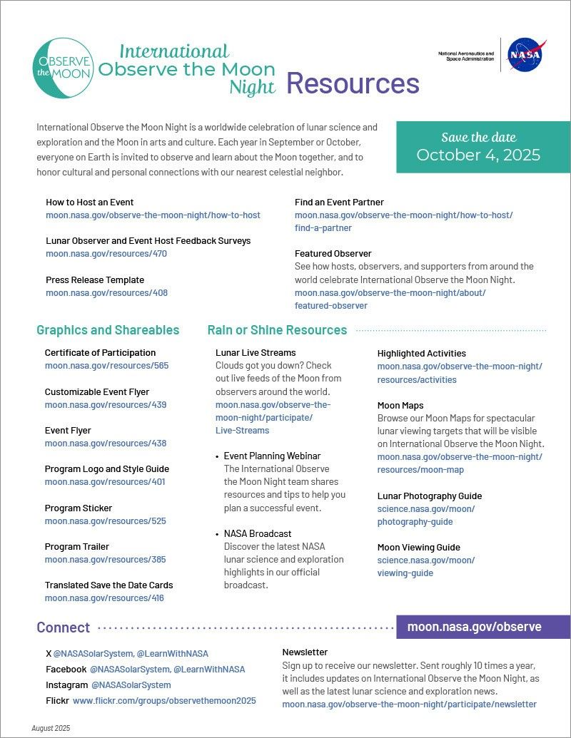 Page view of Resources One-pager