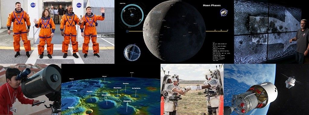 Collage of various imagery and photos from NASA videos.