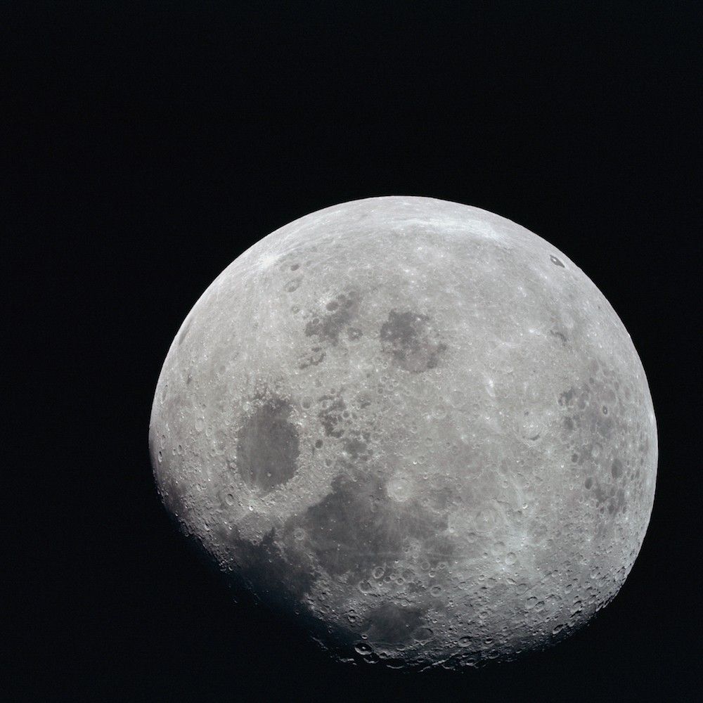 Nearly Full Moon from Apollo 8 - NASA Science