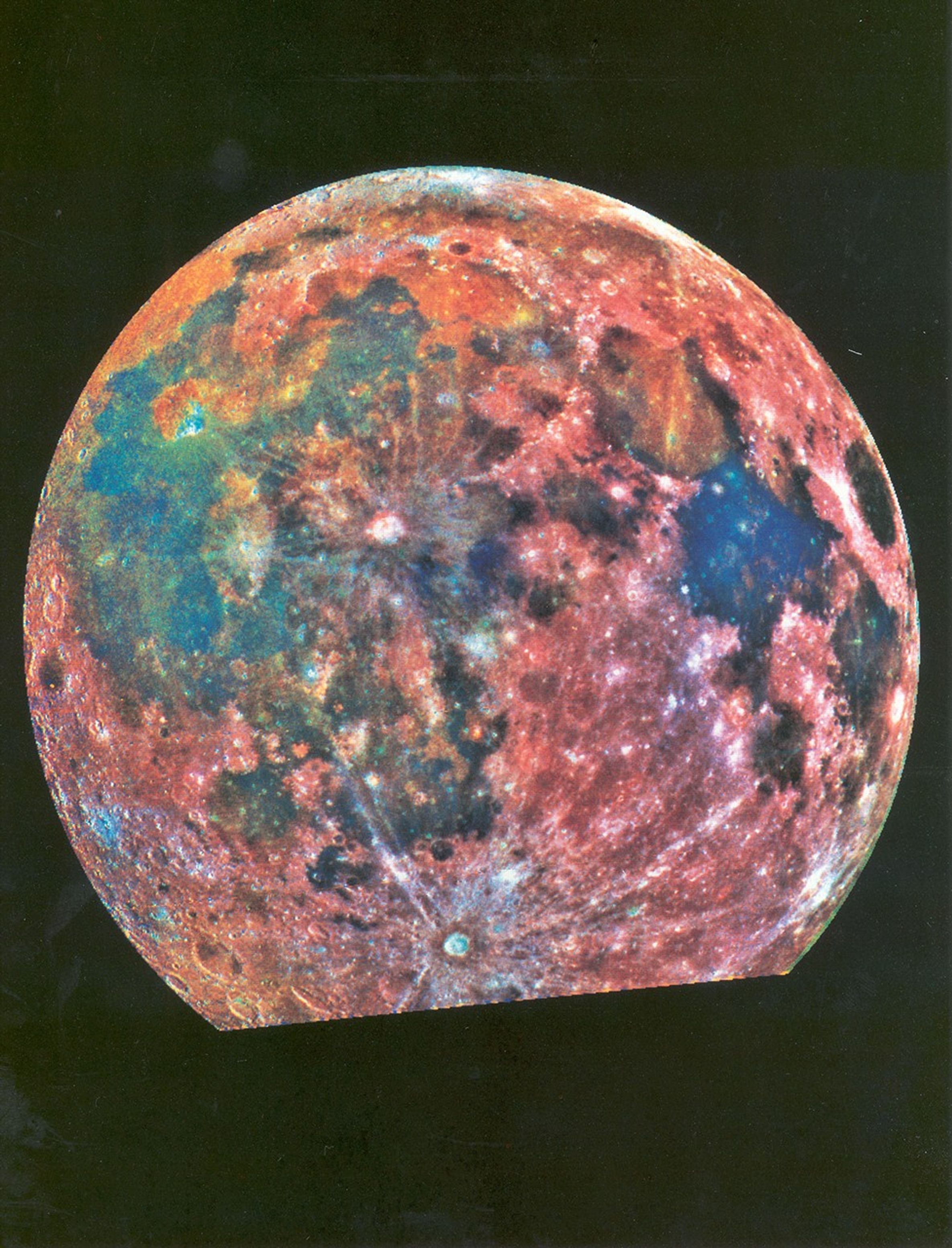 Rainbow colored Moon.