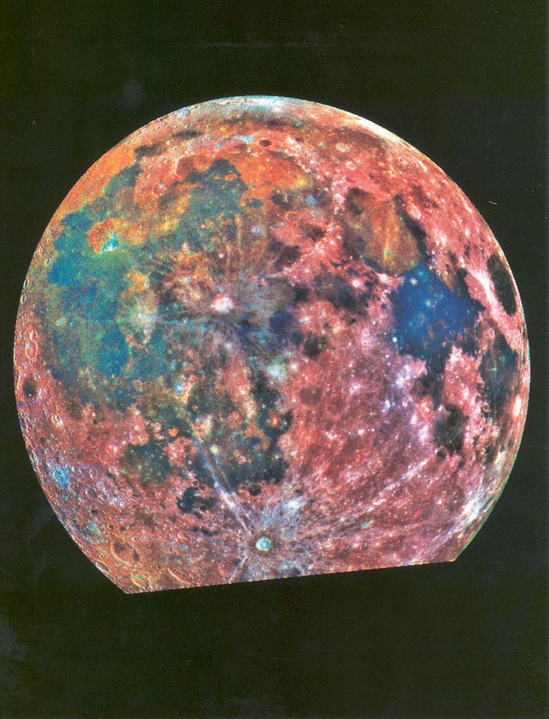 Rainbow colored Moon.