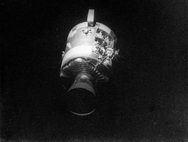 spacecraft with visible damage to its structure