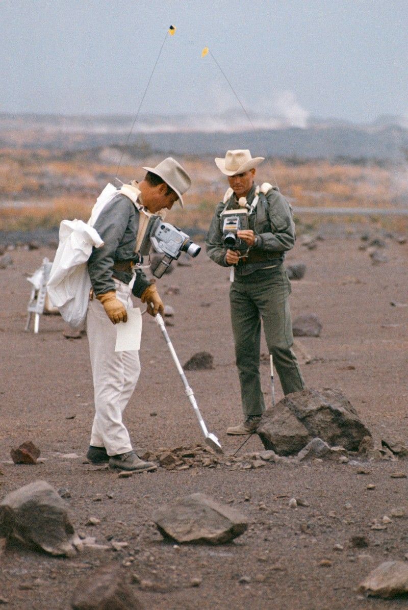 
			Astronauts Lovell and Haise During Simulation of Lunar Traverse at Hawaii - NASA Science			
