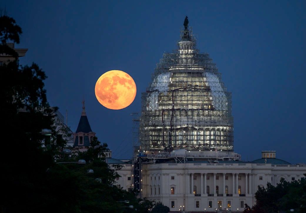 Blue Moon over Washington, D.C.