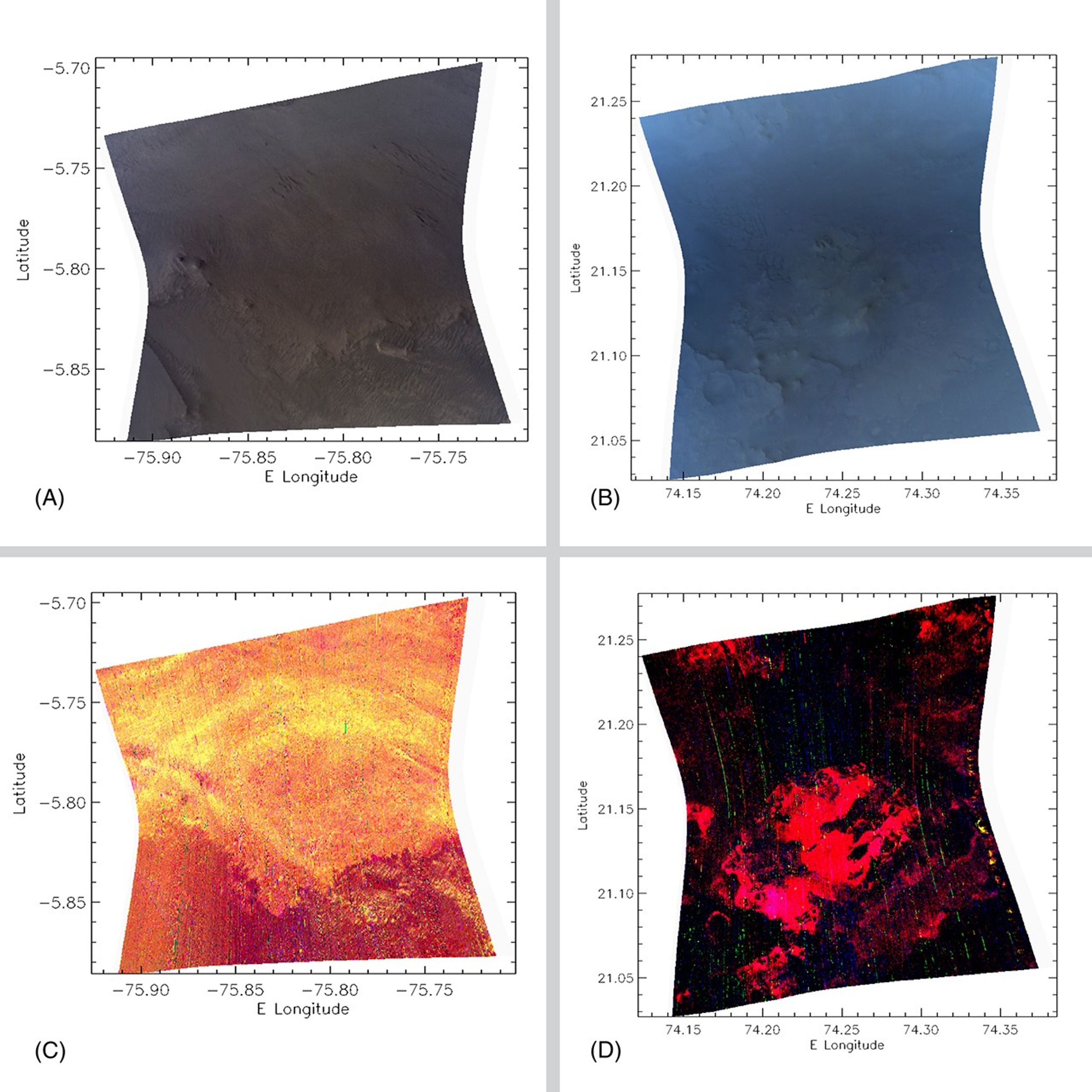 Nasa Spectrograph Spectrometer on NASA Orbiter Maps Minerals at Possible Landing Sites ...