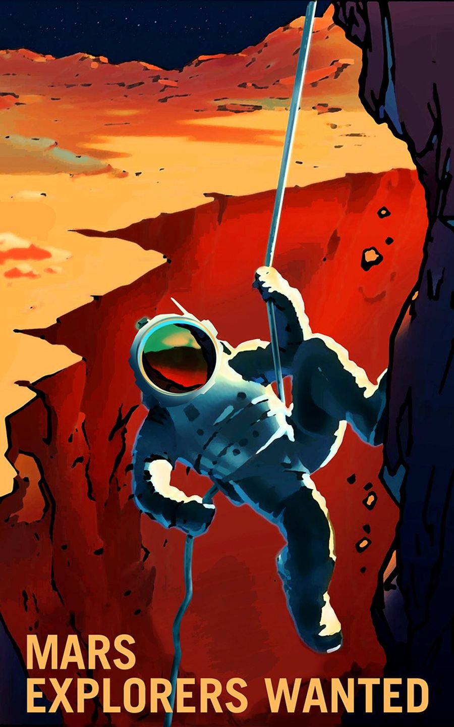 Постер NASA: Explorers Wanted · Mars