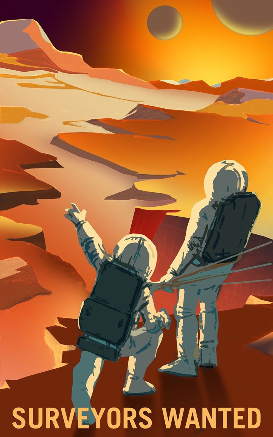 Постер NASA: Surveyors Wanted · Mars