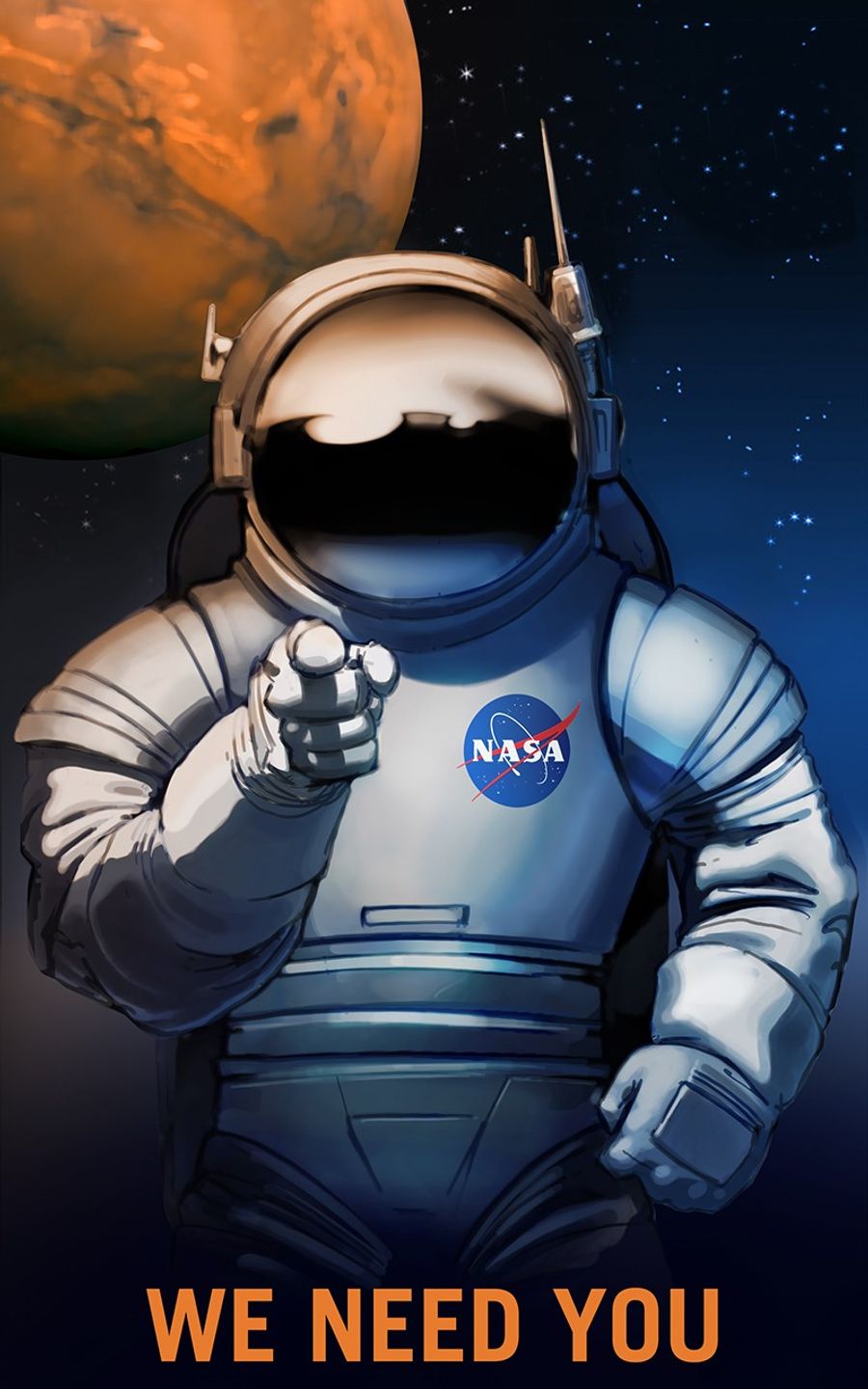 Постер NASA: We Need You · Mars