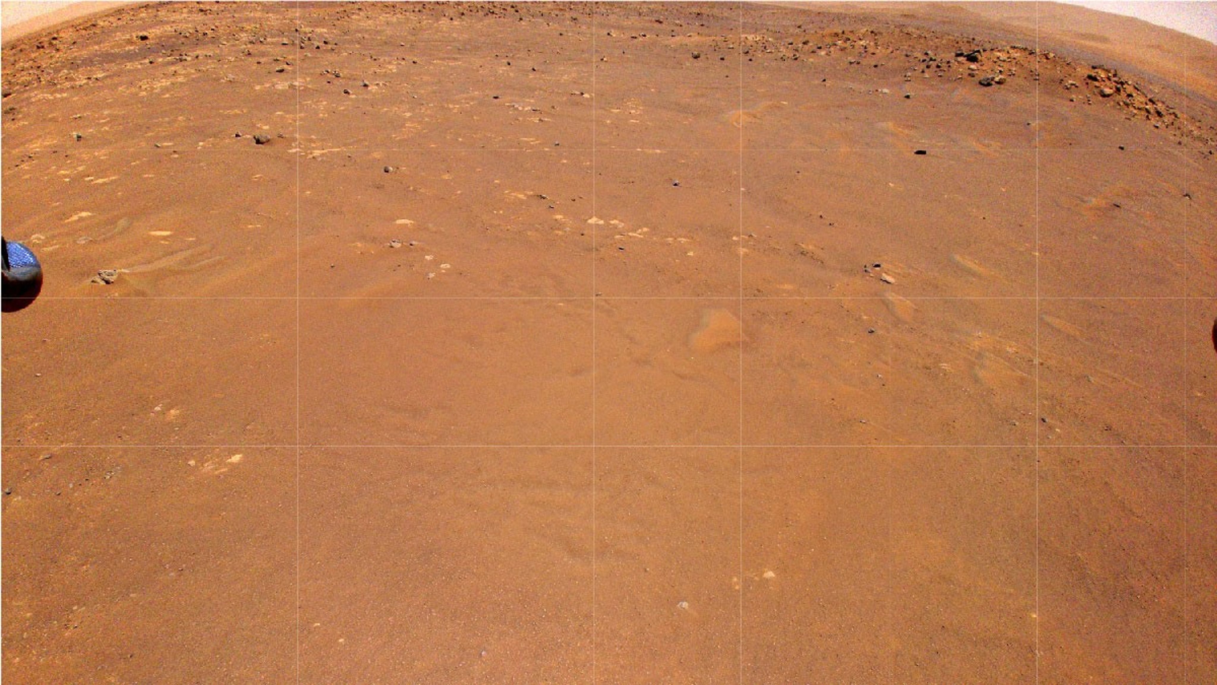 Color image taken by Ingenuity on its fourth flight in its new landing site, 'Airfield B'