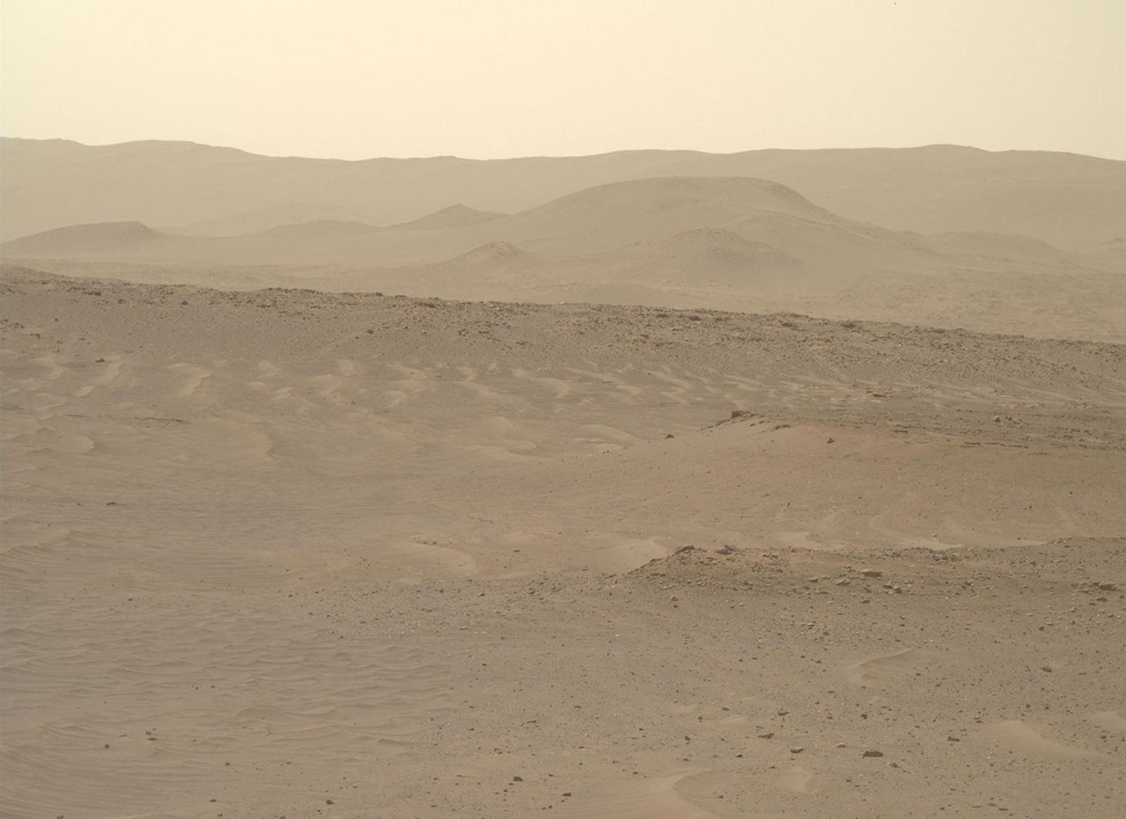 Image of vast terrain captured by NASA's Mars Perseverance rover.