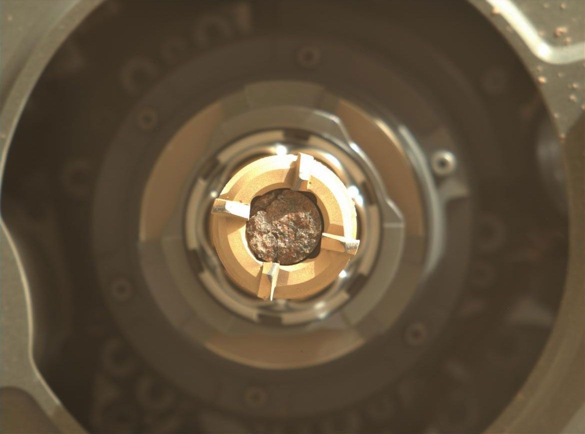 NASA's Mars Perseverance rover acquired this image using its Left Mastcam-Z camera. Mastcam-Z is a pair of cameras located high on the rover's mast.