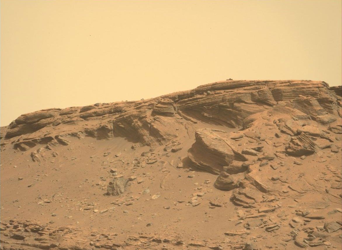 NASA's Mars Perseverance rover acquired this image using its Left Mastcam-Z camera. Mastcam-Z is a pair of cameras located high on the rover's mast.