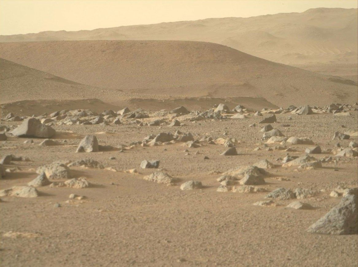 NASA's Mars Perseverance rover acquired this image using its Right Mastcam-Z camera. Mastcam-Z is a pair of cameras located high on the rover's mast.