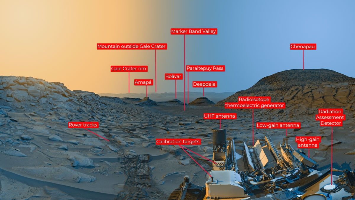 Curiosity's 'Postcard' of 'Marker Band Valley'