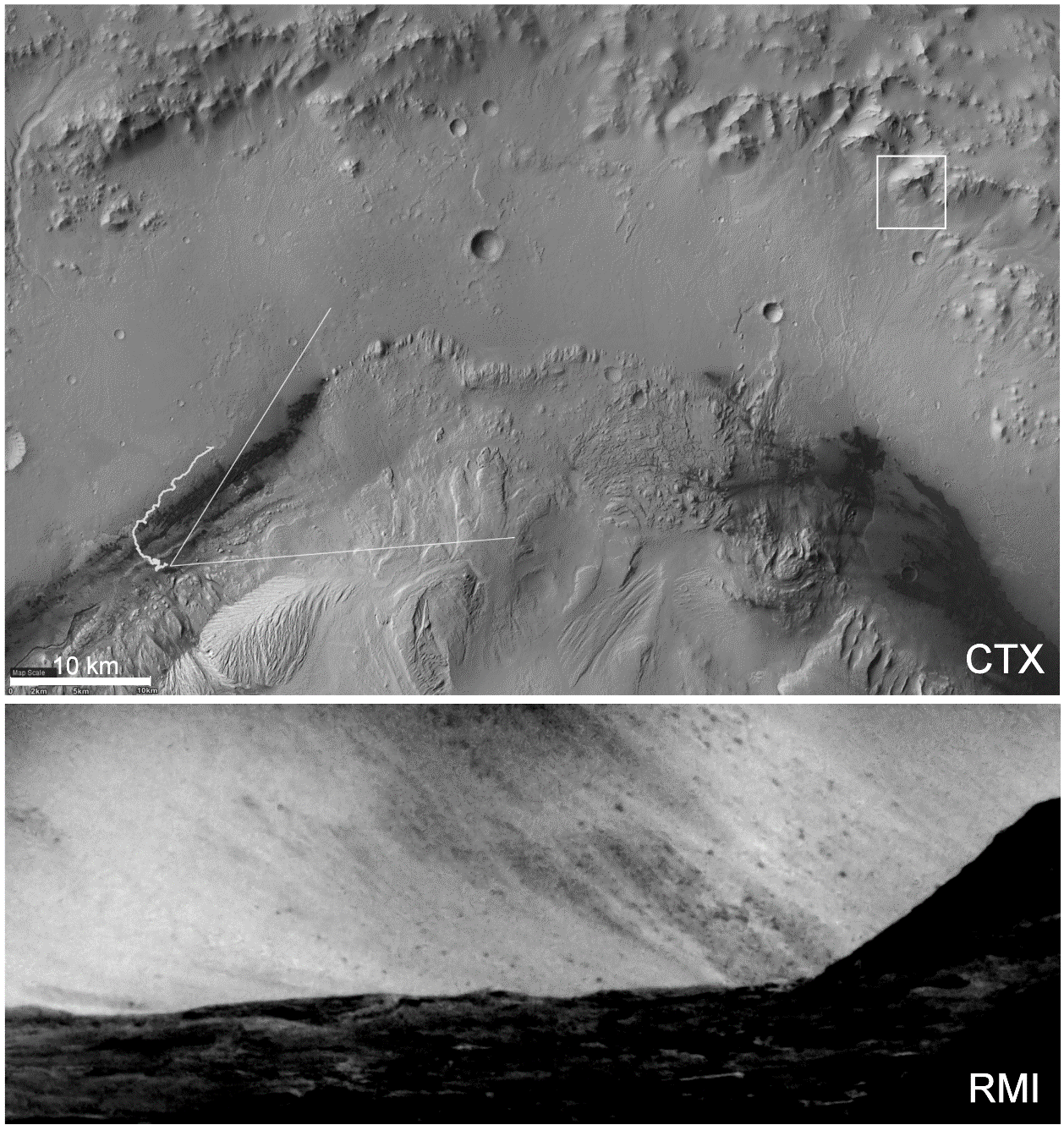 Image taken with the CTX camera