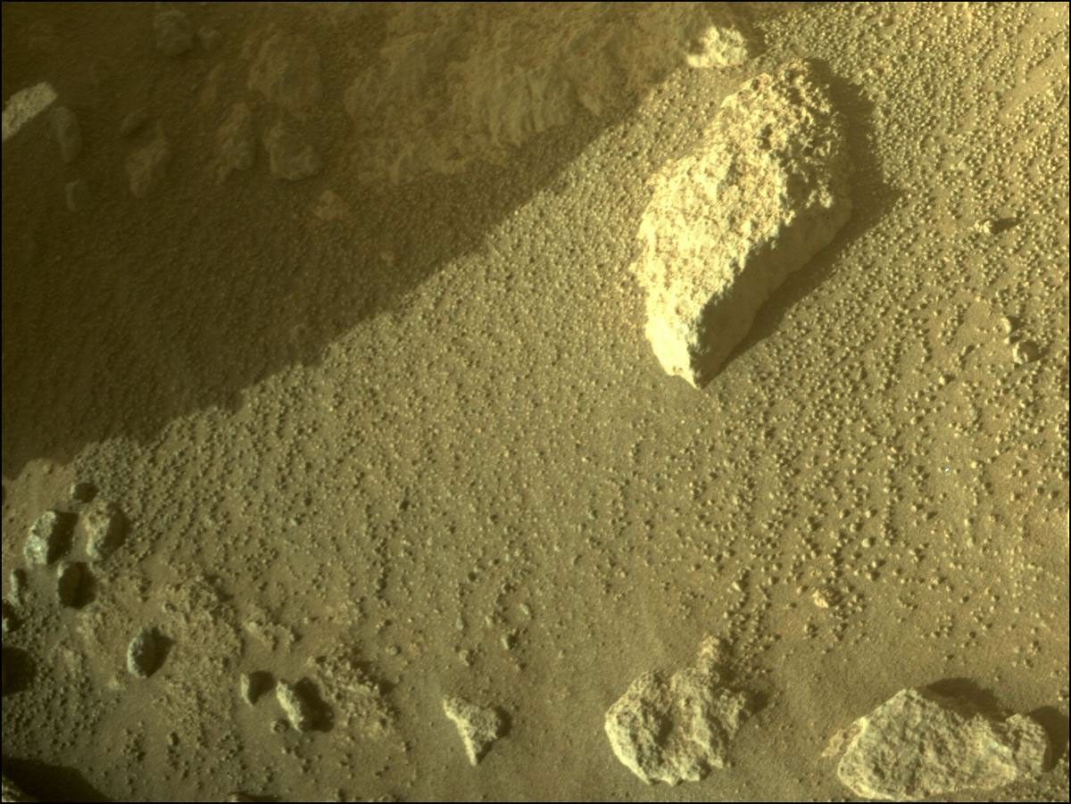 NASA's Mars Perseverance rover acquired this image of the area in front of it using its onboard Front Right Hazard Avoidance Camera A.
