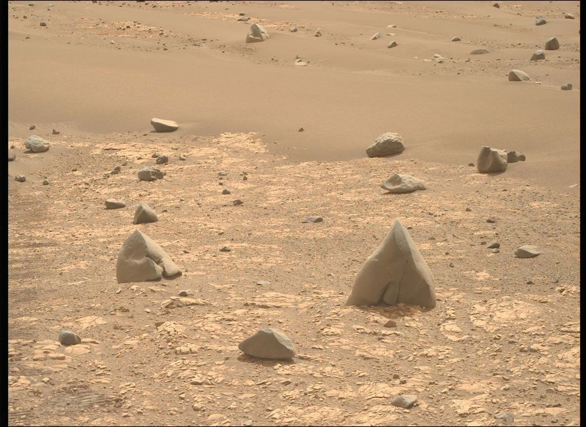 NASA's Mars Perseverance rover acquired this image using its Right Mastcam-Z camera. Mastcam-Z is a pair of cameras located high on the rover's mast.